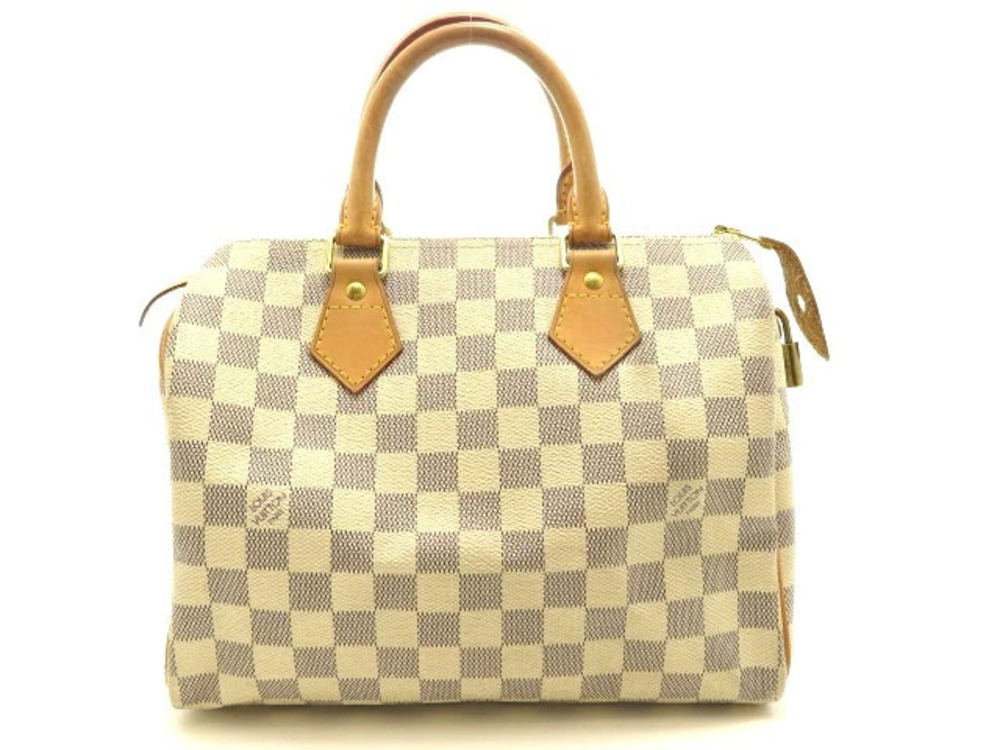 LOUIS VUITTON Speedy bag Azur White